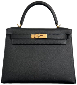 Product photo of Hermes PRE-OWNED Kelly 25 Black Epsom GHW Woman Accessories