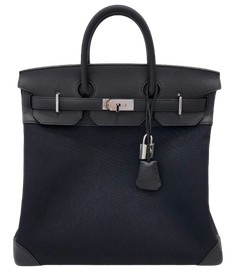 Product photo of Hermes PRE-OWNED Birkin Hac Otagrua 40 Ecru Black PHW Unisex Accessories