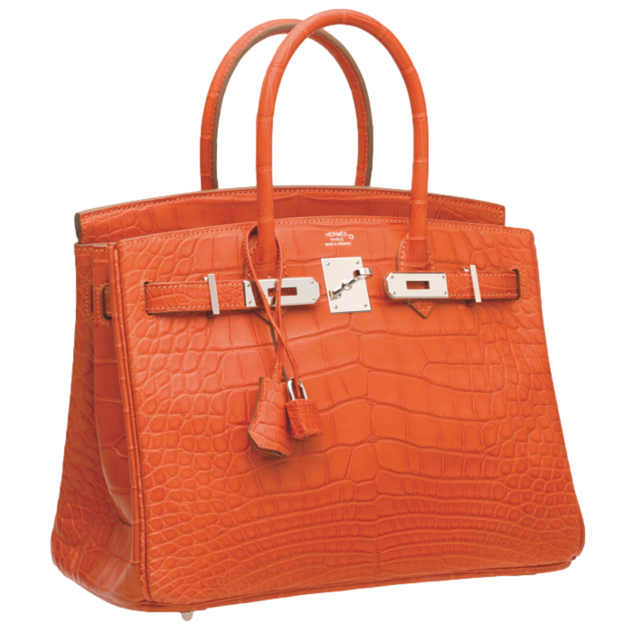 Product photo of Hermes PRE-OWNED Birkin 30 Sanguine Matte Alligator PHW Unisex Accessories