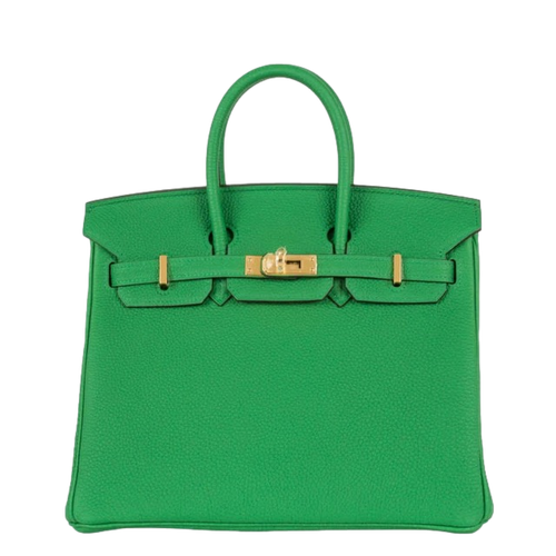 Product photo of Hermes PRE-OWNED Birkin 25 Bambou Togo Leather GHW Woman Accessories