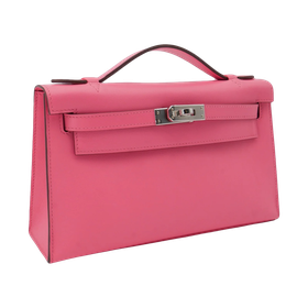 Product photo of Hermes PRE-OWNED Kelly Pochette Rose Azalea PHW Woman Accessories
