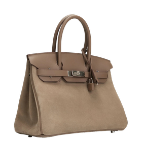 Product photo of Hermes PRE-OWNED Birkin 30 Grizzly Etoupe PHW Woman Accessories