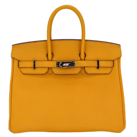 Product photo of Hermes PRE-OWNED Birkin 25 Jaune Ambre Togo PHW Woman Accessories