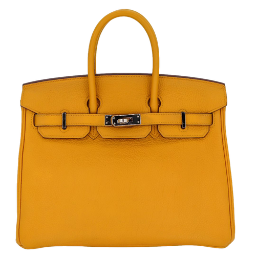 Product photo of Hermes PRE-OWNED Birkin 25 Jaune Ambre Togo PHW Woman Accessories