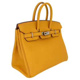 Product photo of Hermes PRE-OWNED Birkin 25 Jaune Ambre Togo PHW Woman Accessories