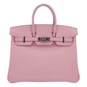 Product photo of Hermes PRE-OWNED Birkin 25 Rose Sakura Swift Leather PHW Woman Accessories
