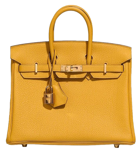 Product photo of Hermes PRE-OWNED Birkin 25 Jaune Ambre Togo GHW Woman Accessories