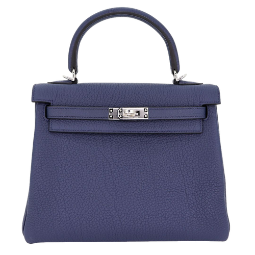 Product photo of Hermes PRE-OWNED Kelly 25 Retourne Bleu Navy Togo PHW Woman Accessories