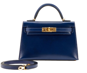 Product photo of Hermes PRE-OWNED Mini Kelly II 20 Bleu Sapphire GHW Woman Accessories