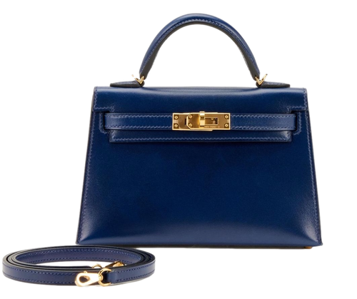 Product photo of Hermes PRE-OWNED Mini Kelly II 20 Bleu Sapphire GHW Woman Accessories