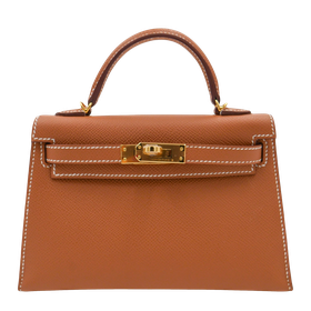 Product photo of Hermes PRE-OWNED Mini Kelly II 20 Sellier Mini Gold Epsom GHW Woman Accessories