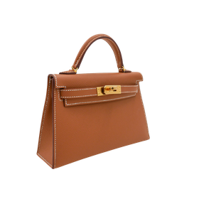 Product photo of Hermes PRE-OWNED Mini Kelly II 20 Sellier Mini Gold Epsom GHW Woman Accessories