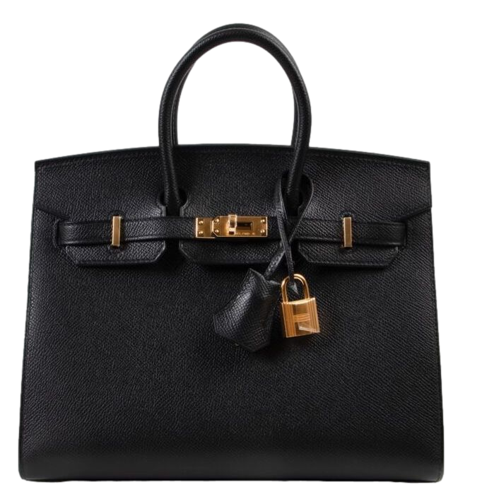 Product photo of Hermes PRE-OWNED Birkin 25 Black Epsom GHW Woman Accessories