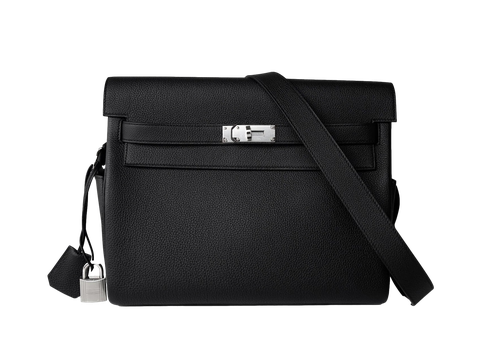 Product photo of Hermes PRE-OWNED Kelly Messenger Black Togo PHW Unisex Accessories