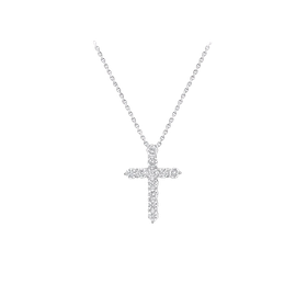 Product photo of GRAFF Round Diamond Cross Medium Pendant Unisex Jewelry