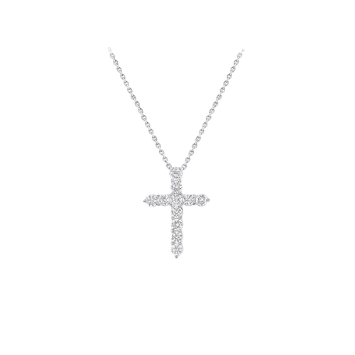Product photo of GRAFF Round Diamond Cross Medium Pendant Unisex Jewelry