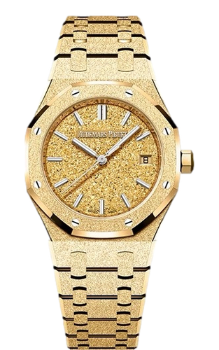 Product photo of Audemars Piguet Royal Oak 34mm Frosted Yellow Gold Woman Watches