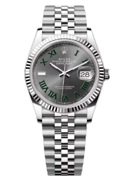 Product photo of Rolex Datejust 36mm Steel and White Gold Wimbledon Woman Watches